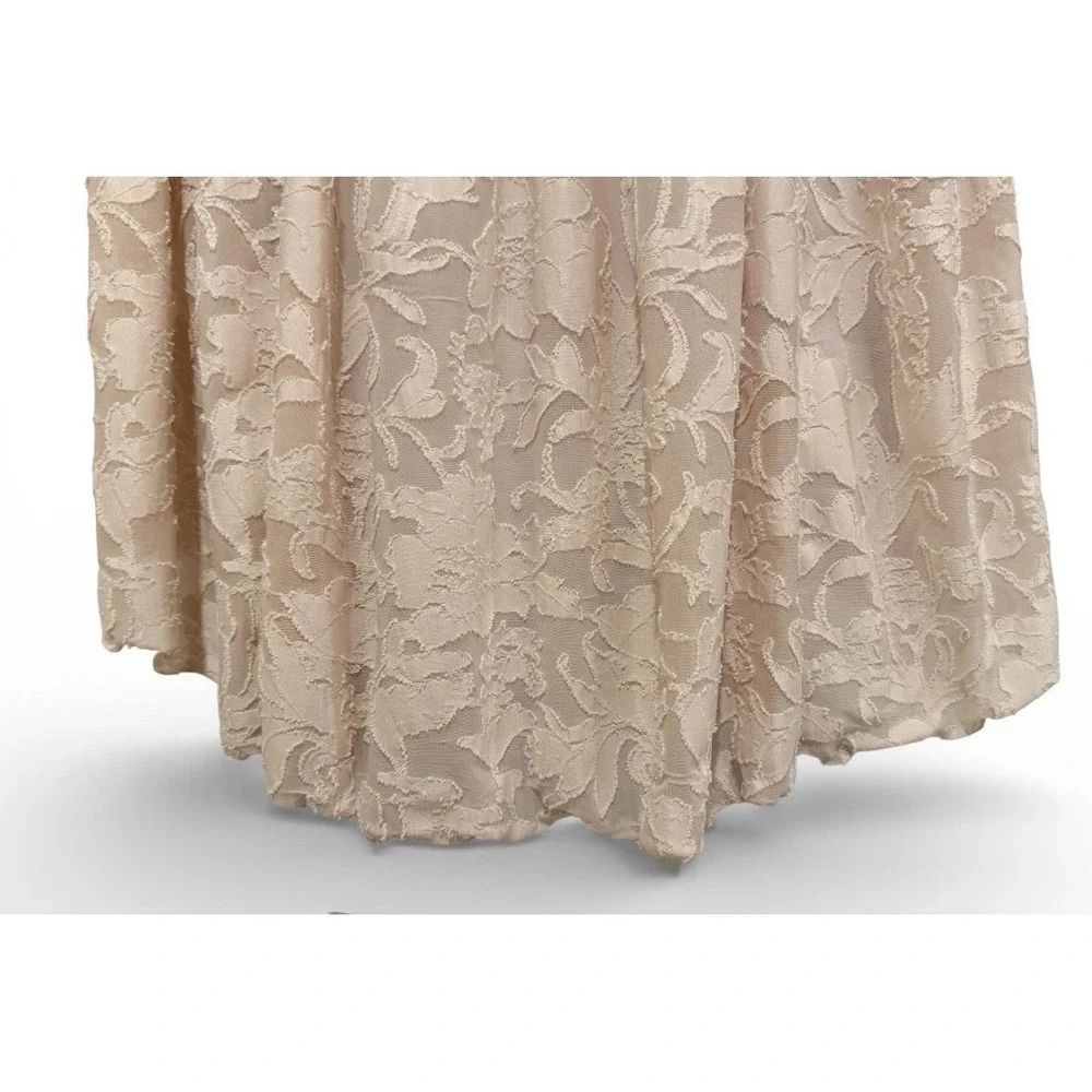 Free People Top M Blush‎ Lace Babydoll Tunic Puff Sleeve Boho Romantic Whimsy